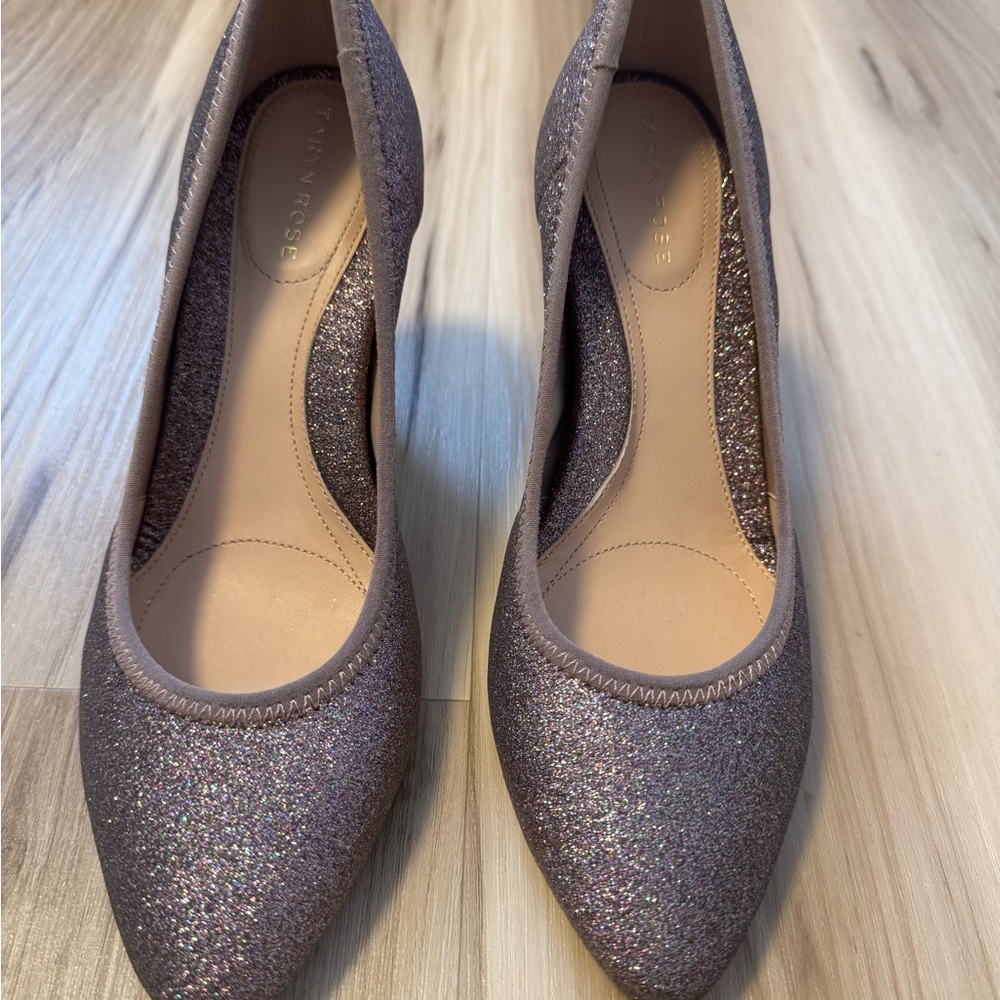 Taryn Rose Glitter Heels, size 7.5. Worn once!